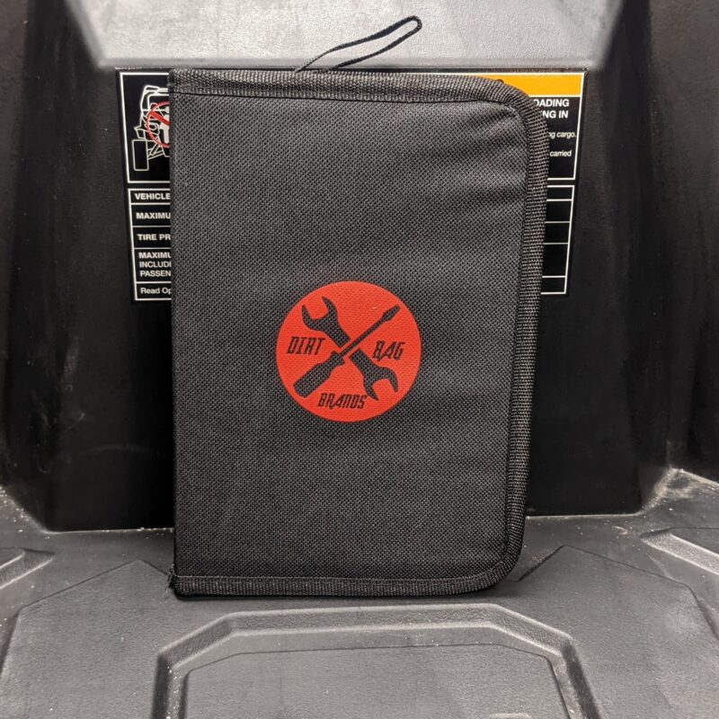 closed view of basic tire repair kit for utv