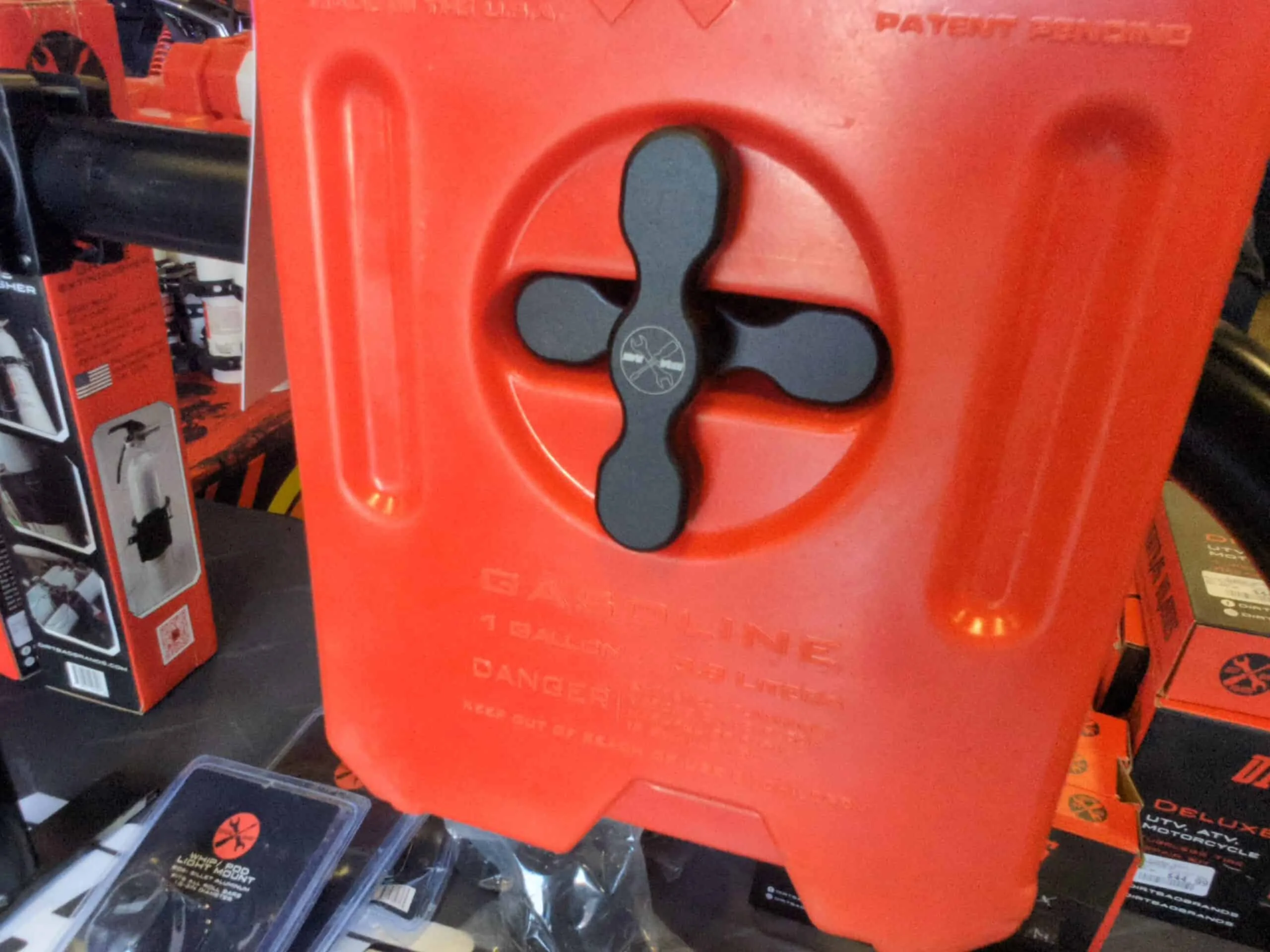 utv rotopax mount on display
