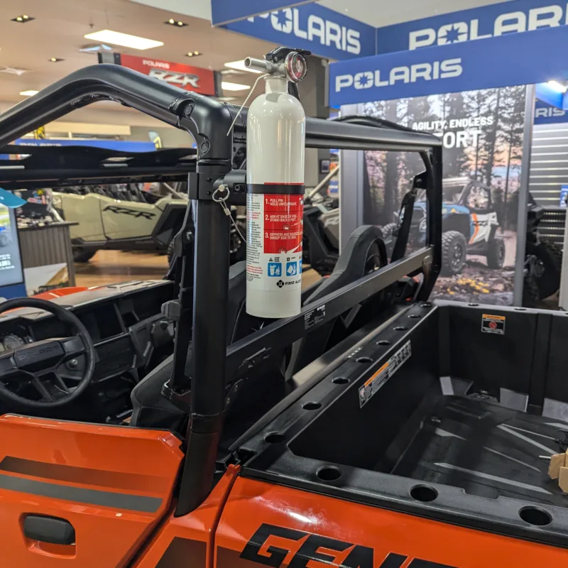 Polaris General with Pro-Fit fire extinguisher holder showcasing easy access