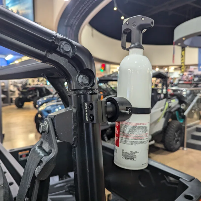 Pro-Fit cage fire extinguisher mount on Polaris General