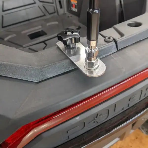 whip mount for basic whip for polaris rzr
