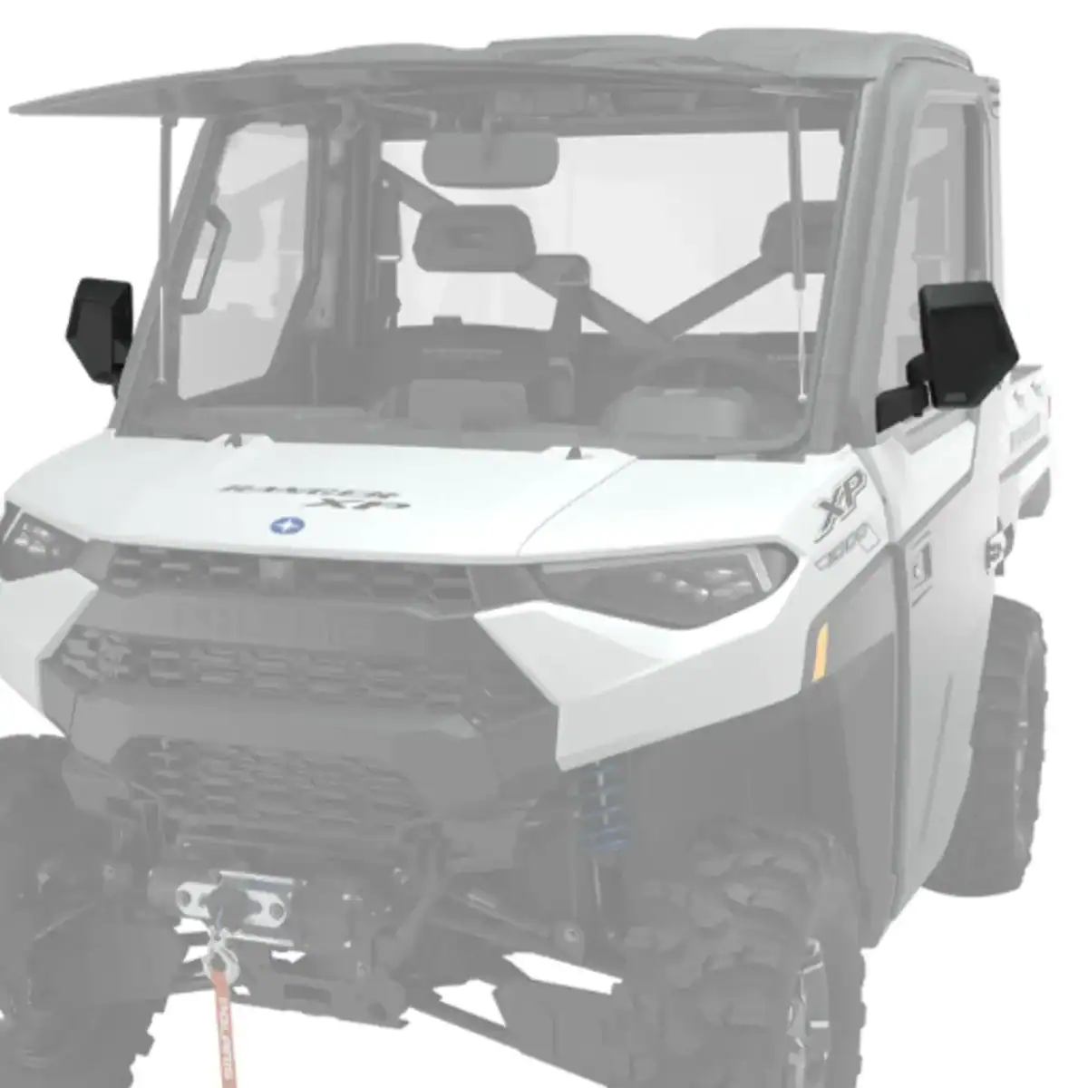 Polaris Ranger OEM side mirror made from molded nylon polymer housing