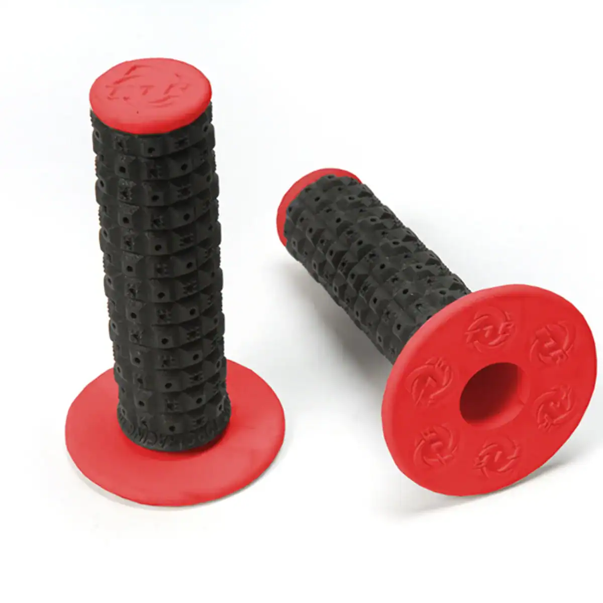 Torc1 Enduro pillow top dirt bike grips MX glue-on black and red