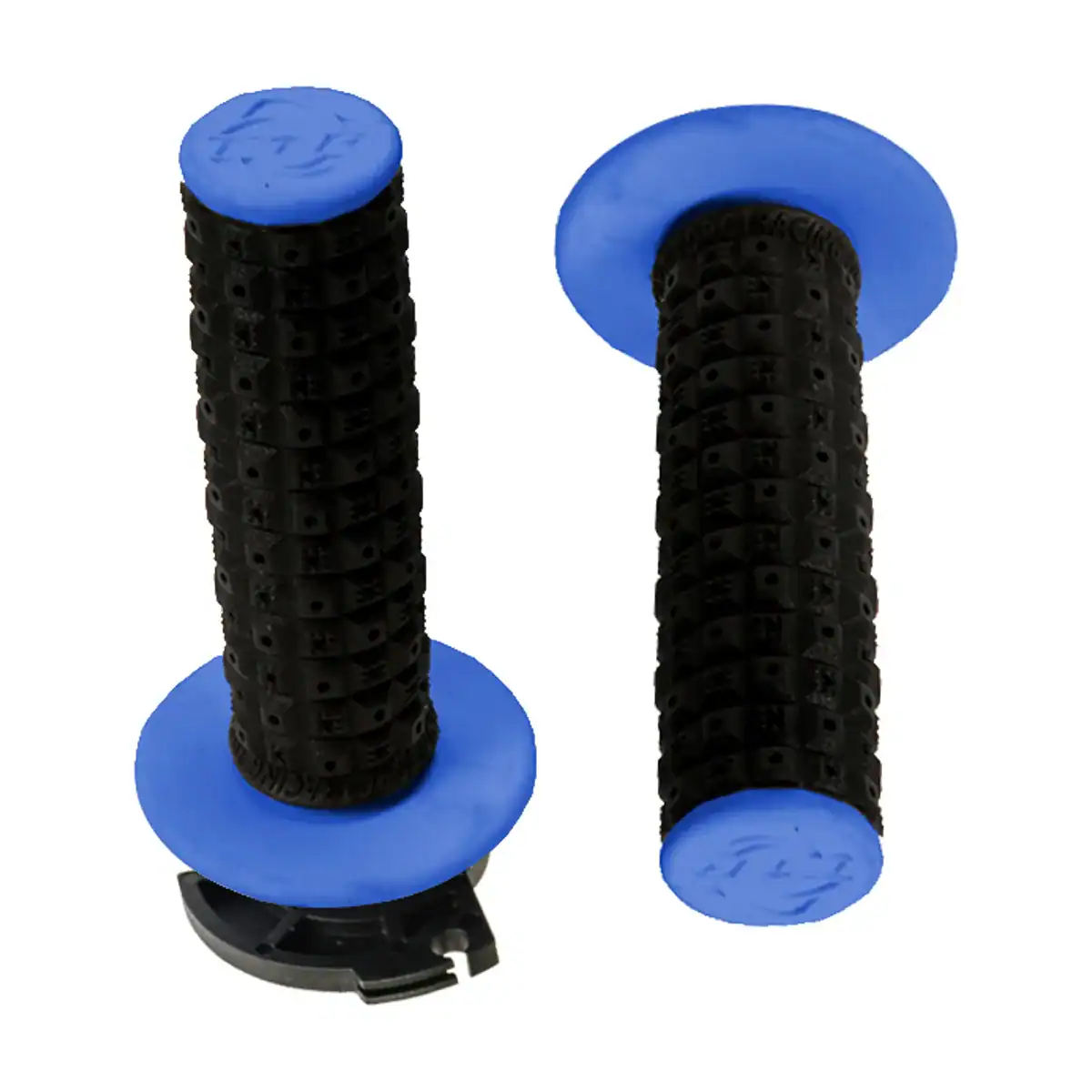 Torc1 Enduro pillow top dirt bike grips MX glue-on black and blue