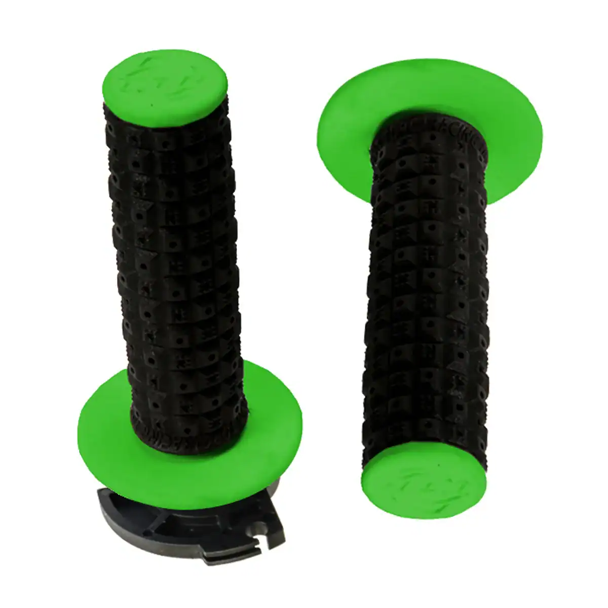 Torc1 Enduro pillow top dirt bike grips MX glue-on black and green