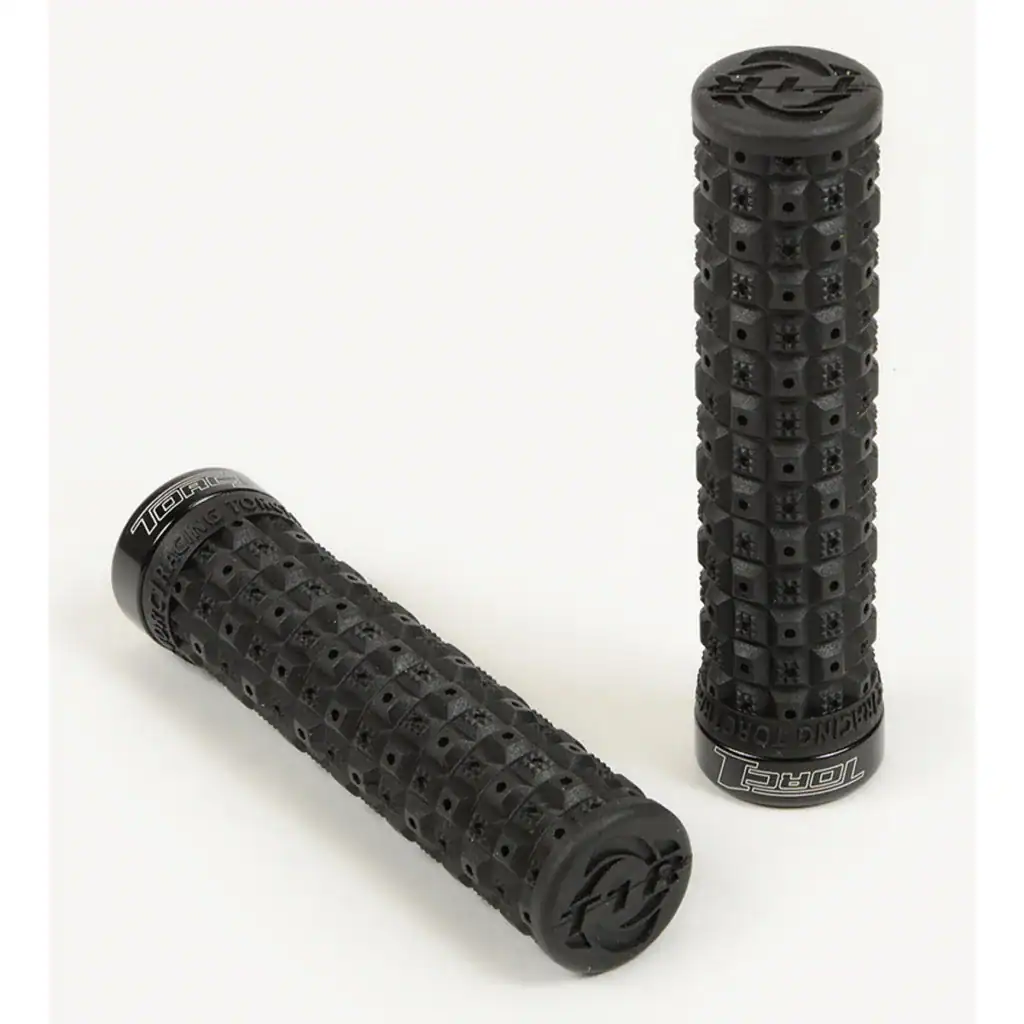 Poignées de VTT Torc1 DEFY Enduro à revêtement coussin, noires et noires