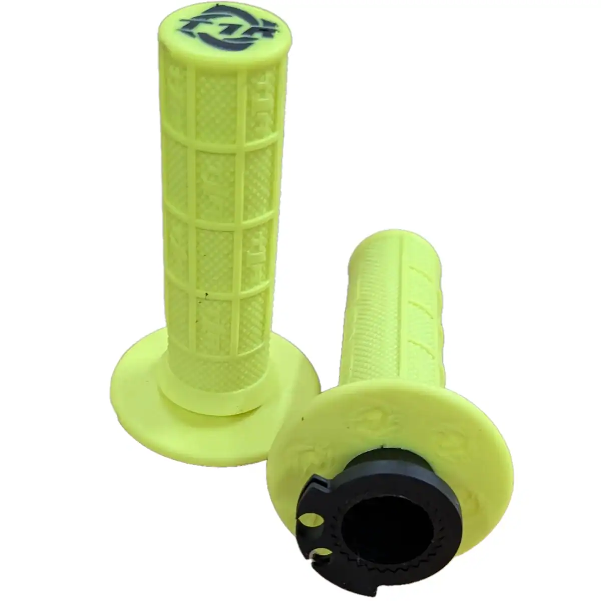 Torc1 half waffle dirt bike grips MX lock-on yellow