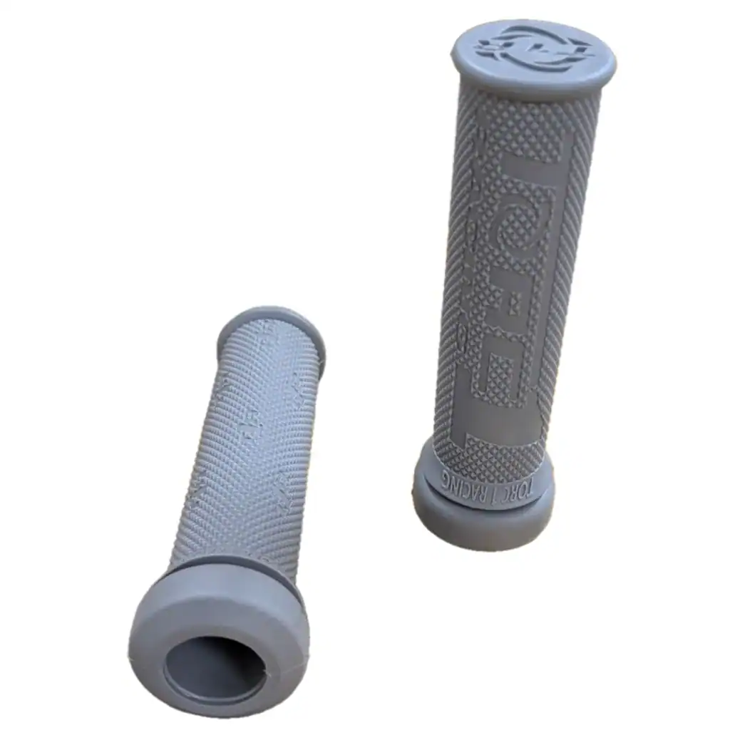 Poignées de VTT Torc1 à motif diamant, grises, à coller