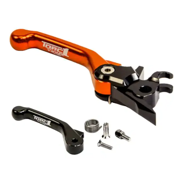 KTM SX front brake lever orange Torc1 Vengeance Flex with backup blade