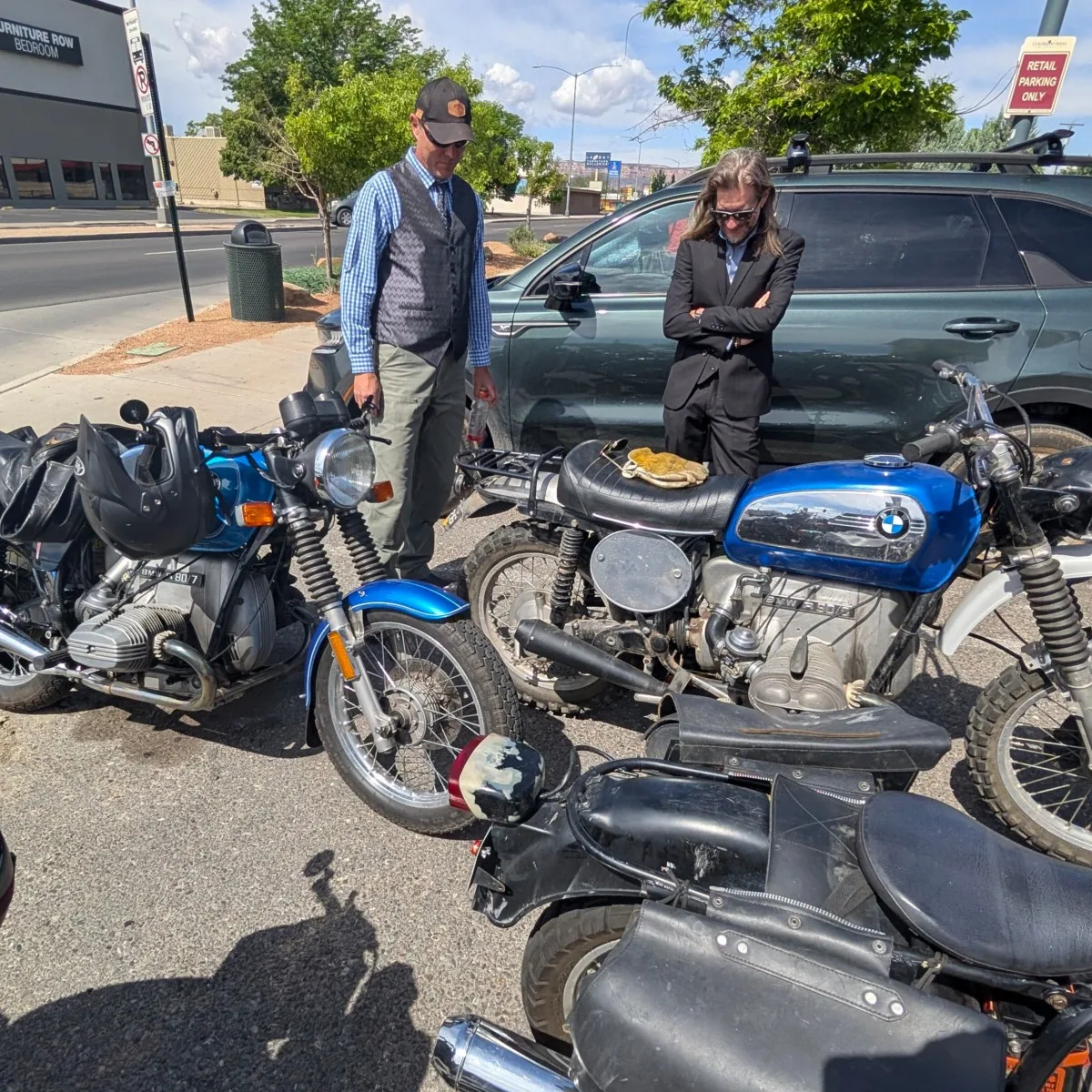 Admiring motorcycles at 2026 Distinguished Gentlemens Ride in Grand Junction, Colorado