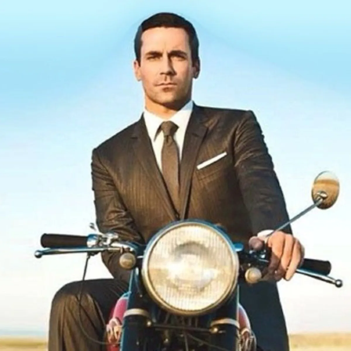 Don Draper is the direct inspiration behind The Distinguished Gentleman's Ride (DGR), a global, vintage-themed motorcycle charity event. Founder Mark Hawwa created the ride in 2012 after seeing a photo of the Mad Men protagonist astride a classic motorcycle while wearing a fine, tailored