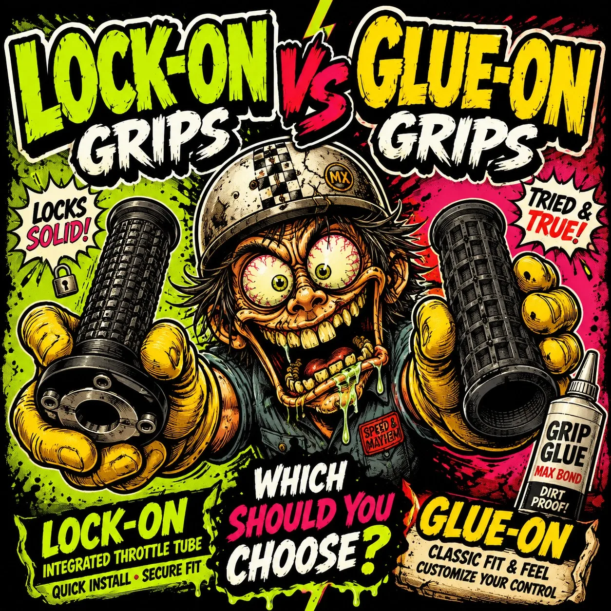 lock on versus glue on grip featured image