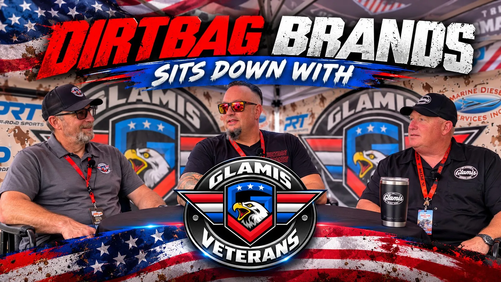 josh salazar from dirtbag brands with brian crain and erik pedersen of glamis veterans
