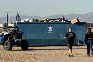 trash bins located in glamis
